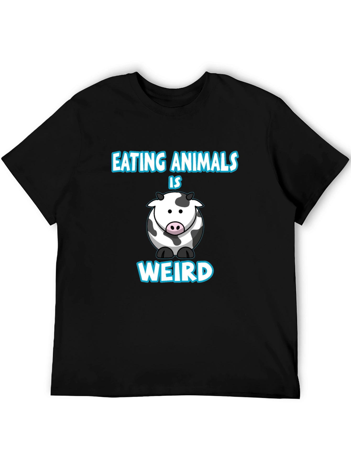 Black Eating Animals Is Weird T-Shirt view 5