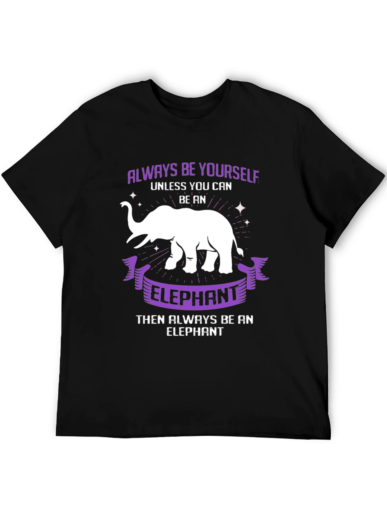 Black Always Be Yourself Elephant T-Shirt view 5