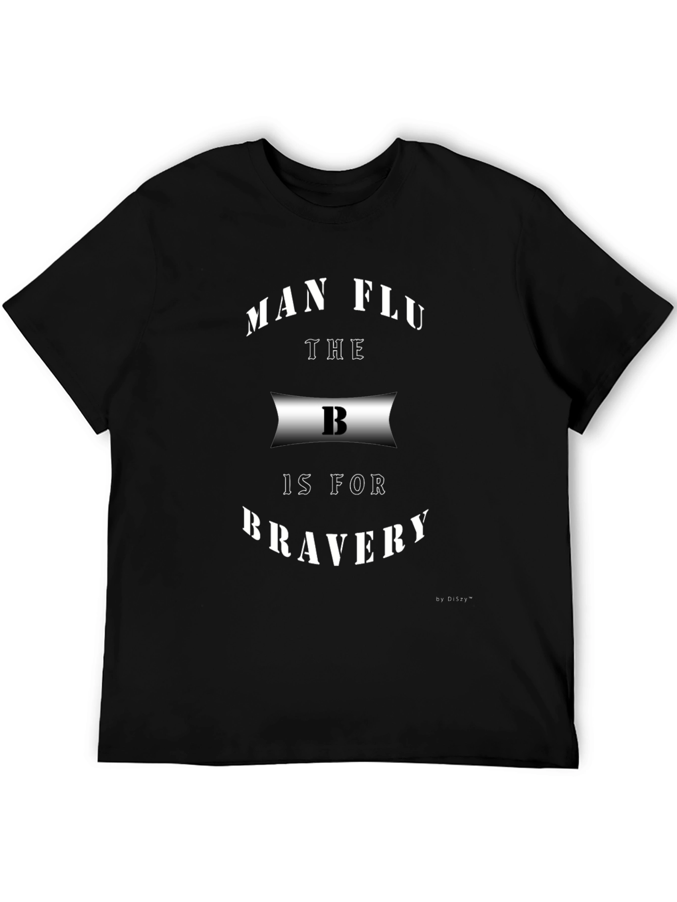 Black Man Flu Bravery T-Shirt view 5