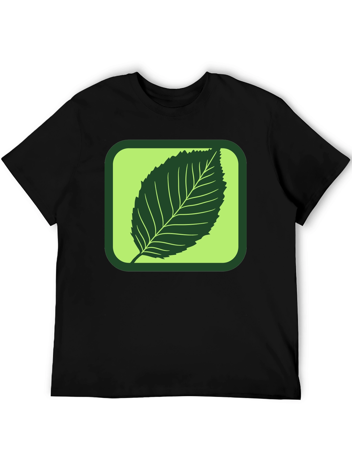 Black Leaf Graphic Tee - Nature Inspired Style view 5