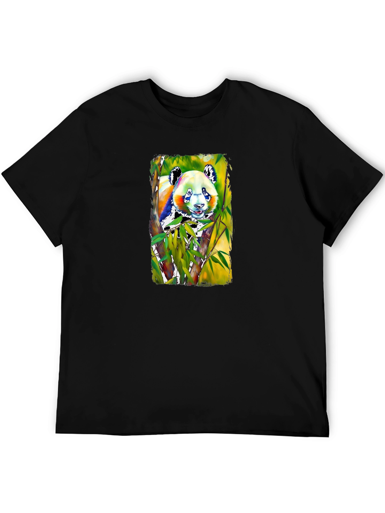 Black Panda Graphic Tee - Men's Black T-Shirt view 5