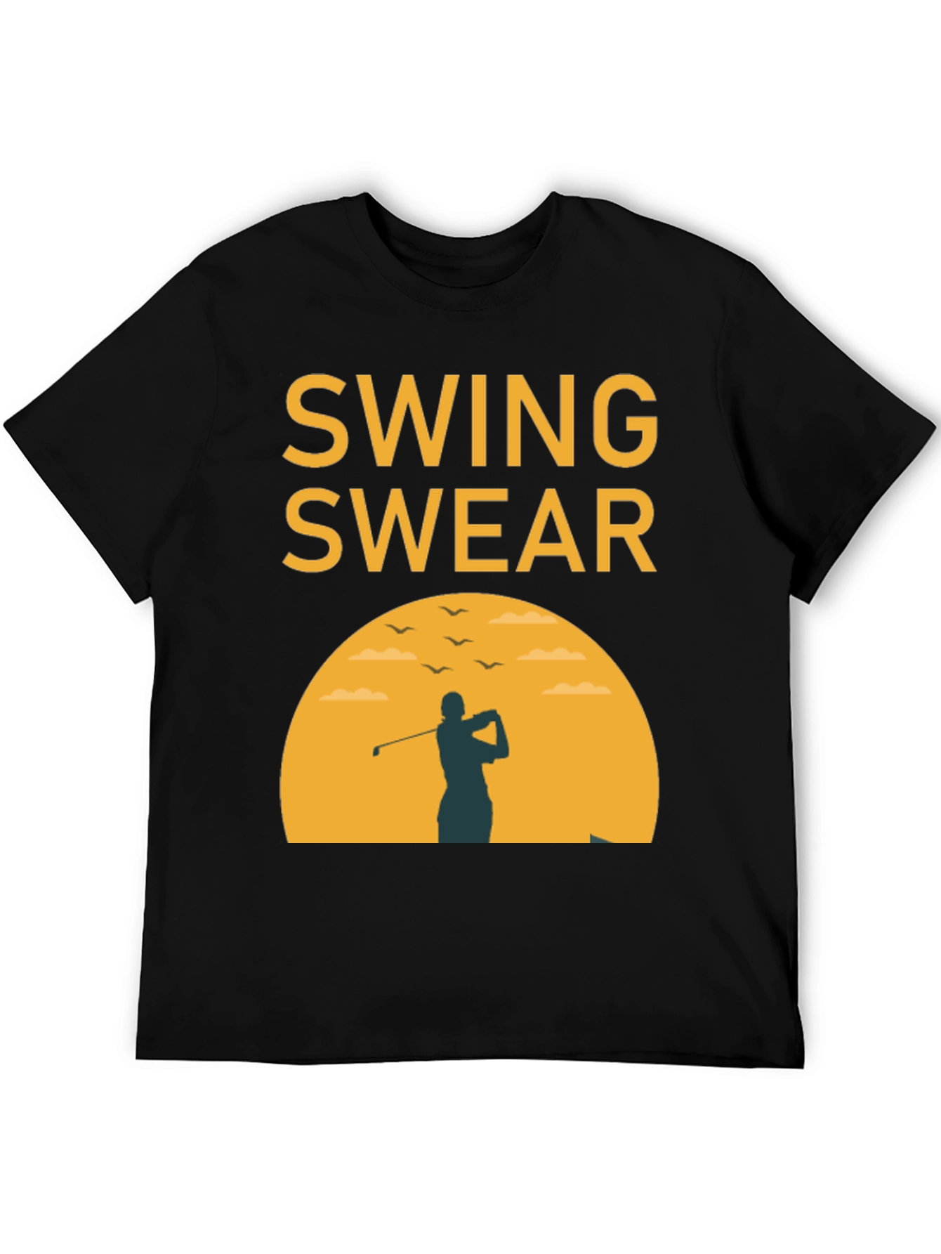 Black Swing Swear Golf T-Shirt view 5