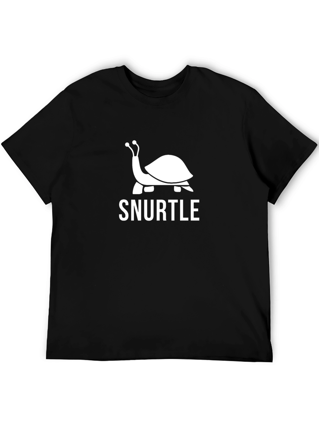 Black Snurtle Graphic Tee - Funny Snail Turtle Fusion view 5