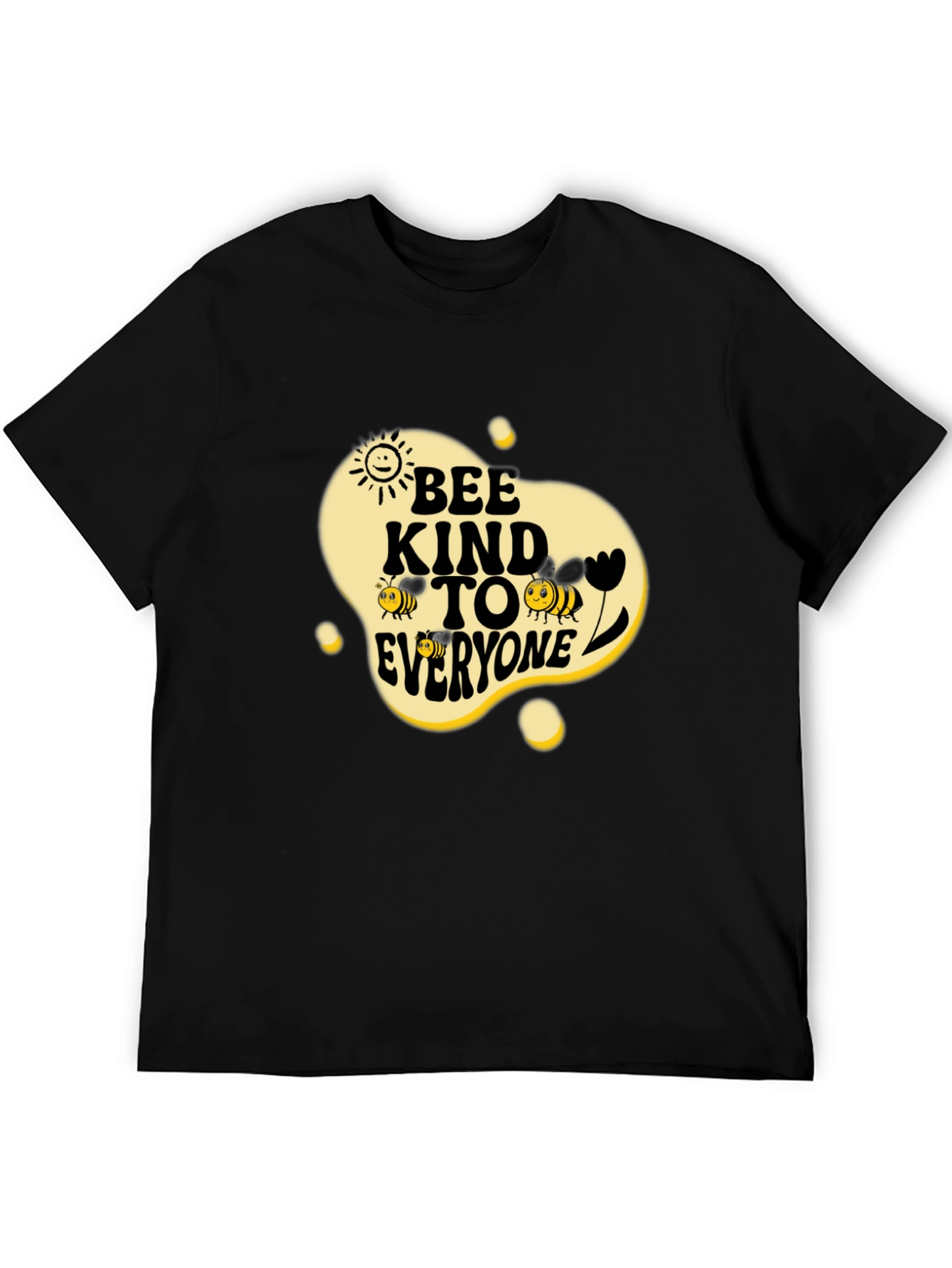 Black Bee Kind To Everyone Black Graphic Tee view 5