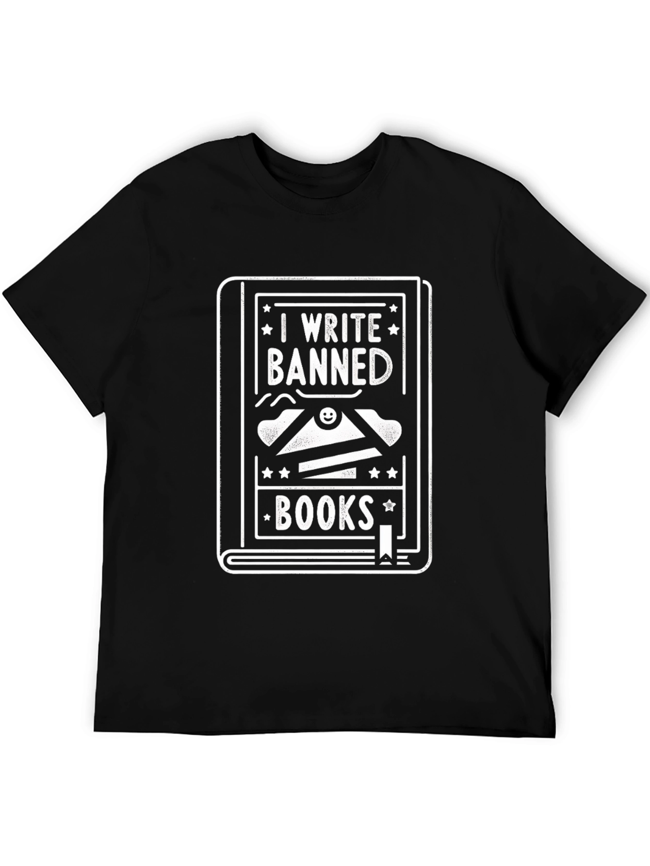 Black I Write Banned Books Graphic Novelty Tee view 5