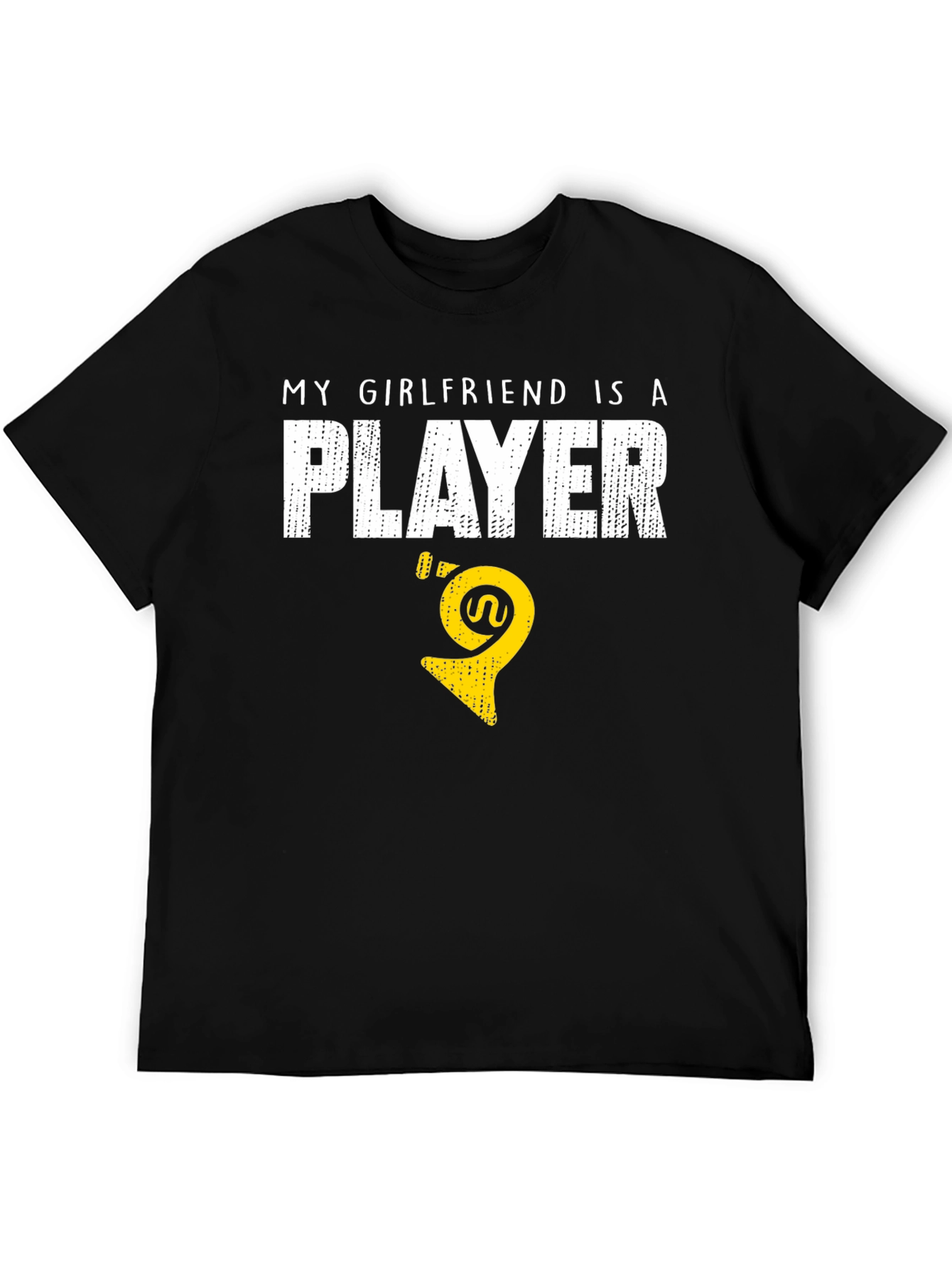 Black My Girlfriend Is A Player - T-Shirt view 5
