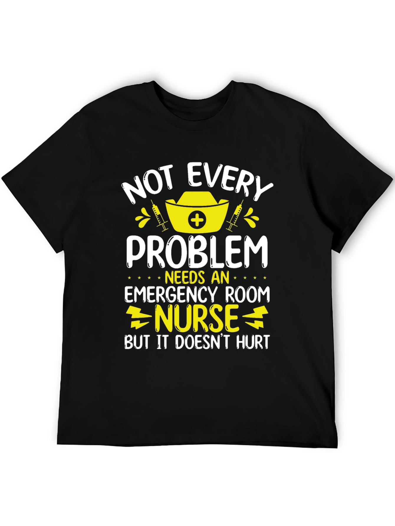 Black Emergency Room Nurse T-Shirt - Funny Nurse Gift view 5
