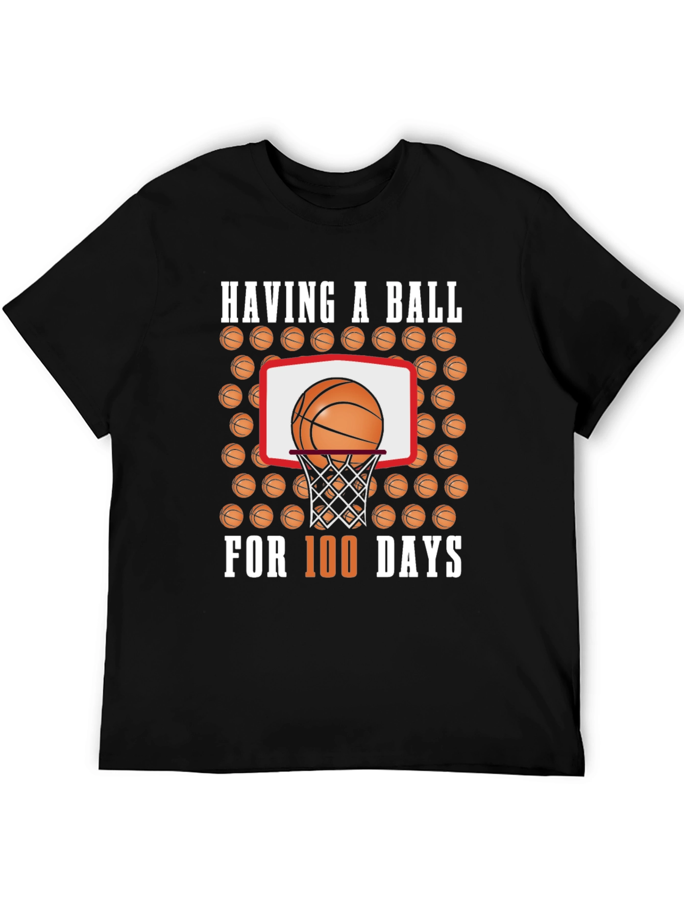 Black Having a Ball For 100 Days T-Shirt view 5