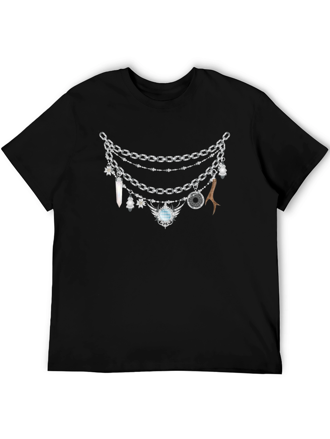 Black Chains & Charms Graphic T-Shirt view 5