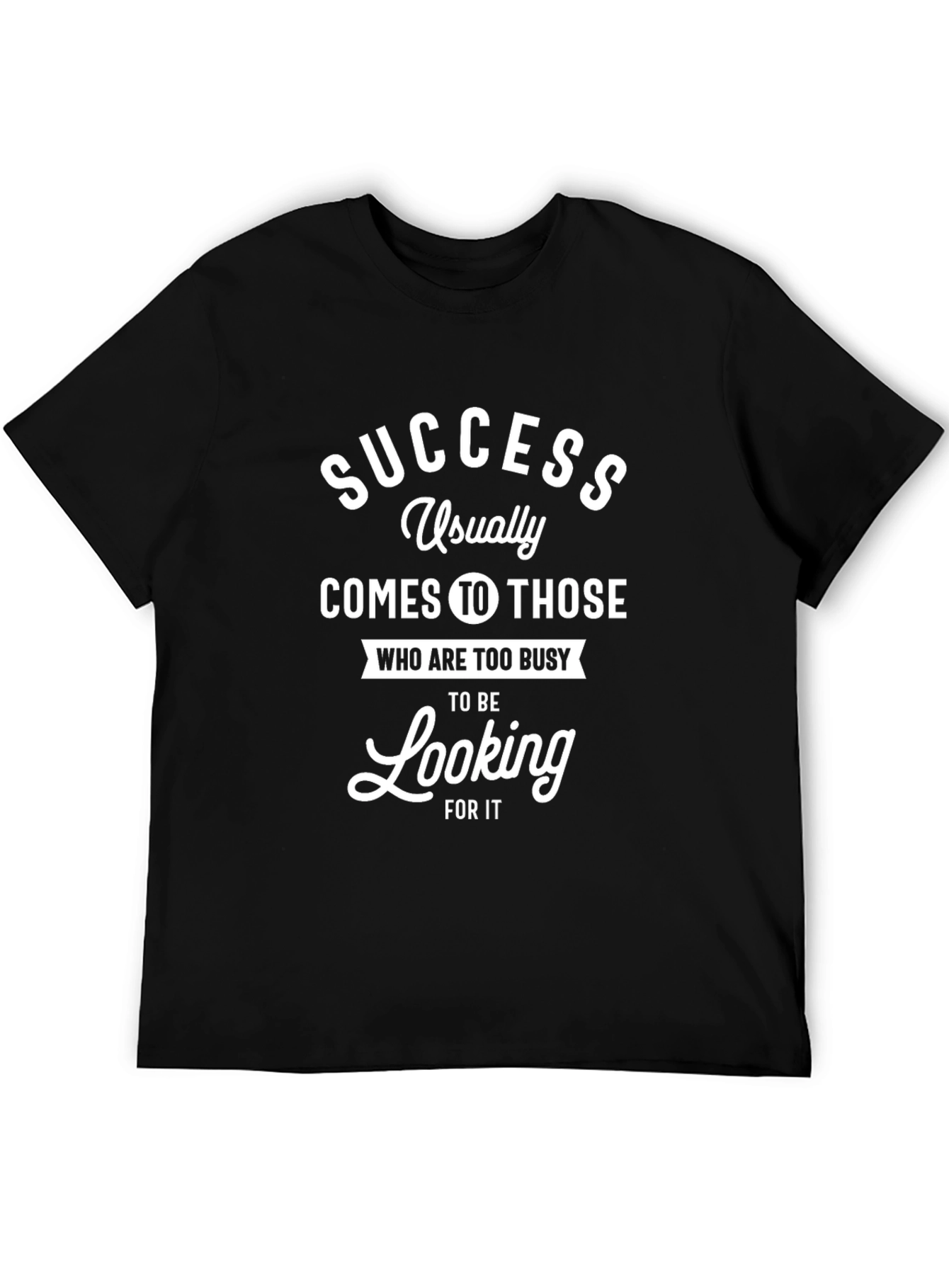 Black Success Quote Graphic Tee - Black T-Shirt view 5