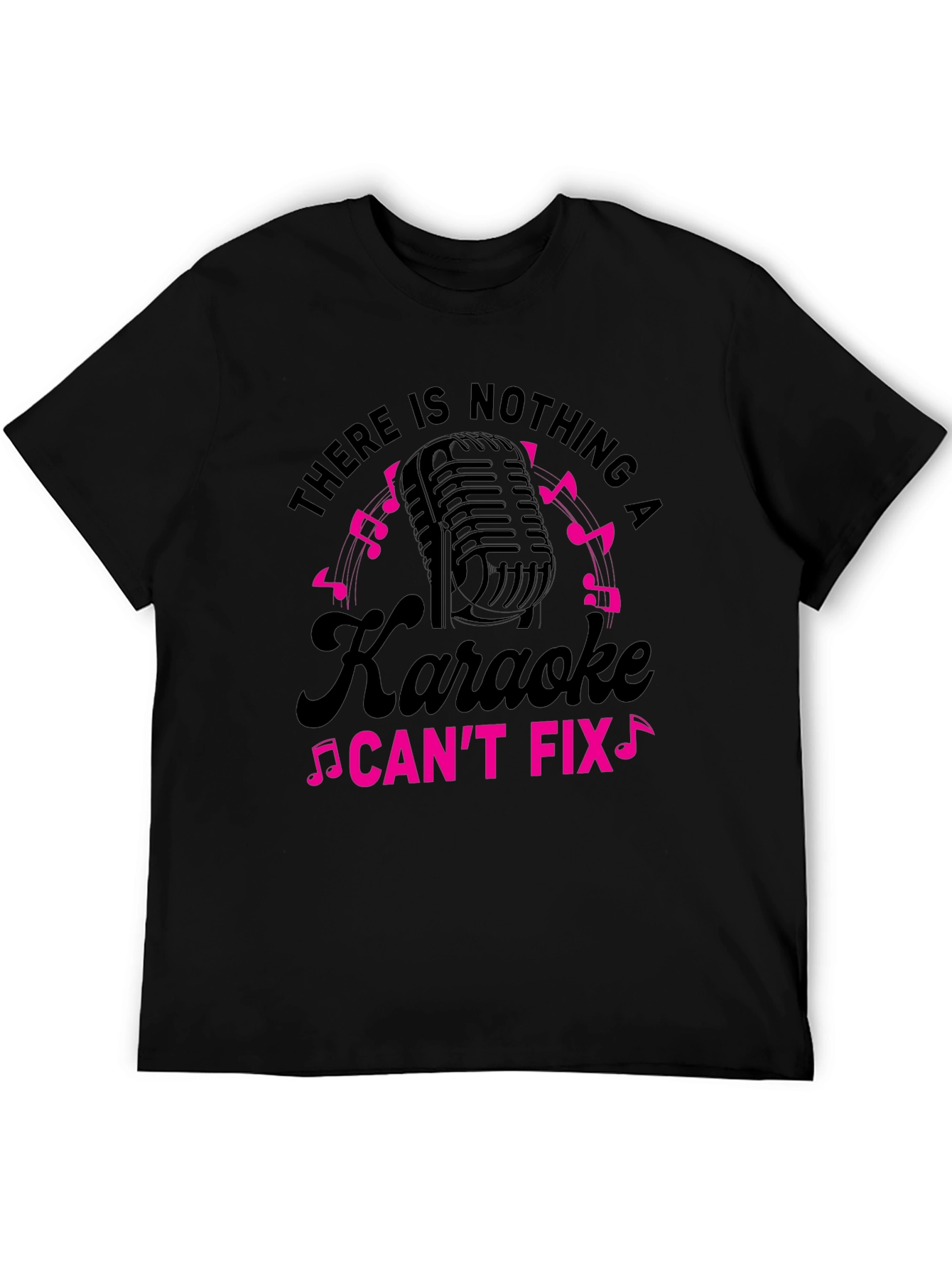 Black Karaoke Fix Black T-Shirt view 5