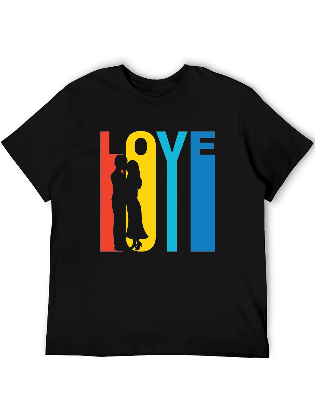 Black Love Silhouette Graphic Tee view 5