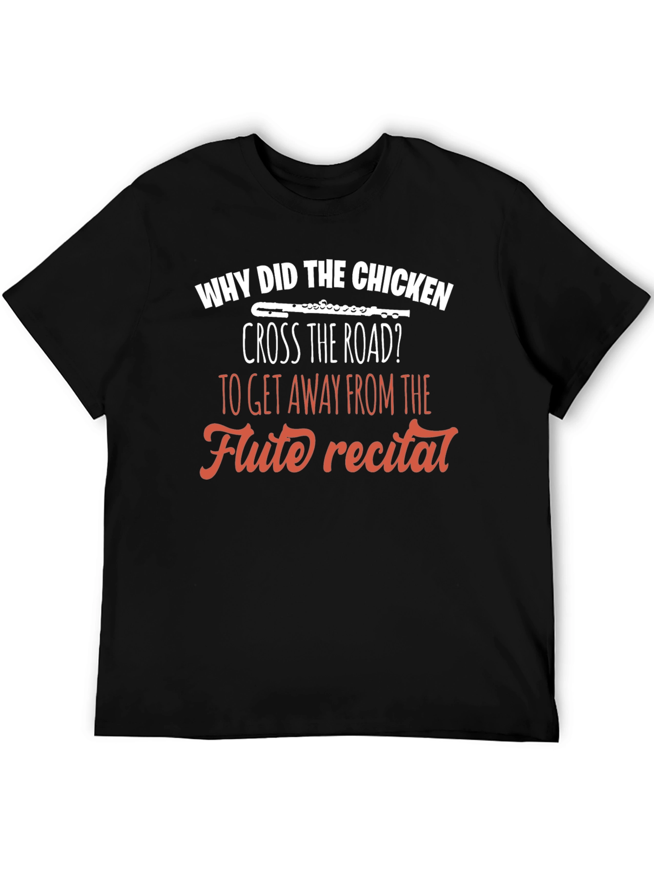Black Why Did The Chicken Cross The Road T-Shirt view 5