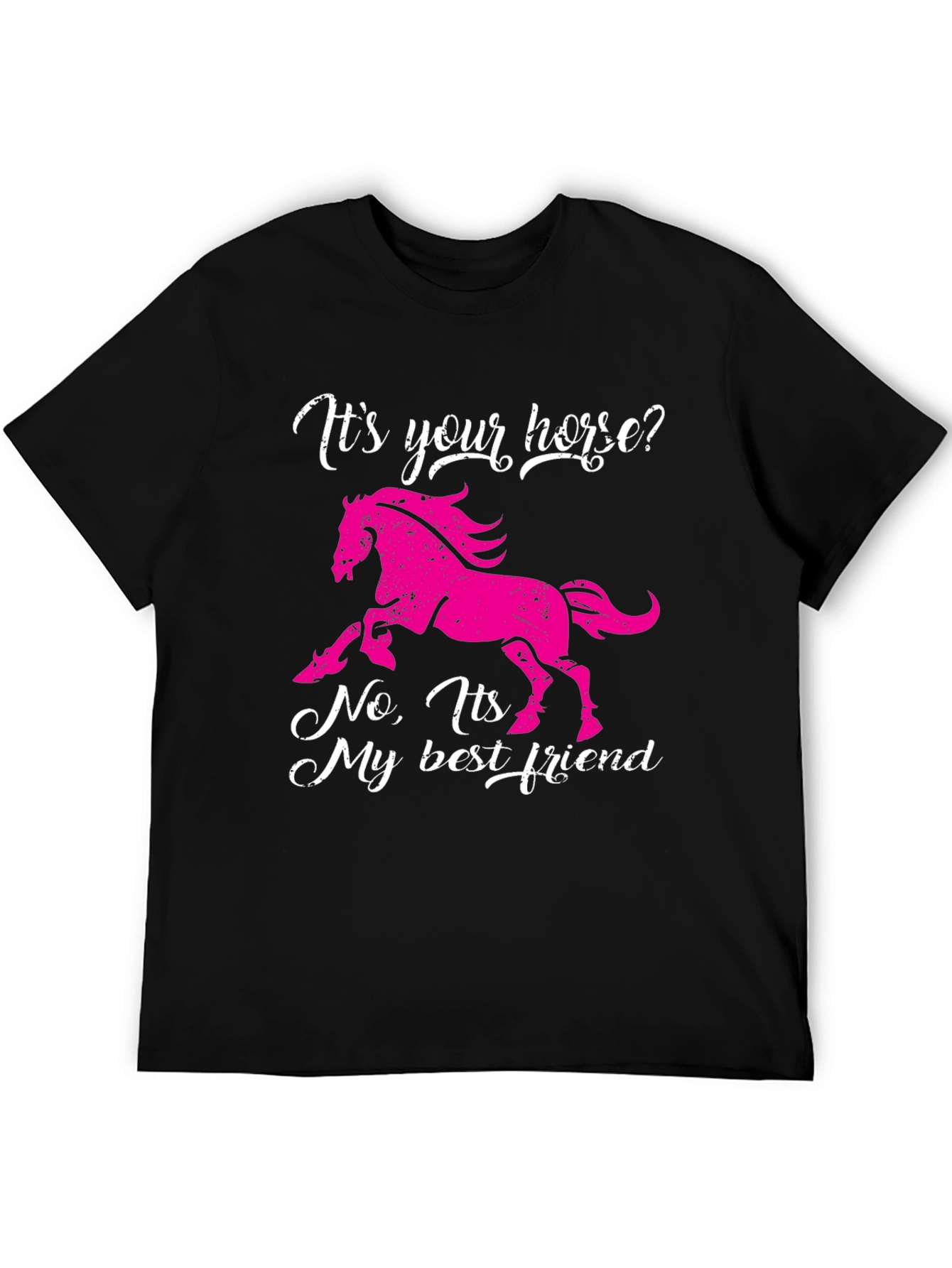 Black Horse Best Friend Graphic Tee - Black view 5