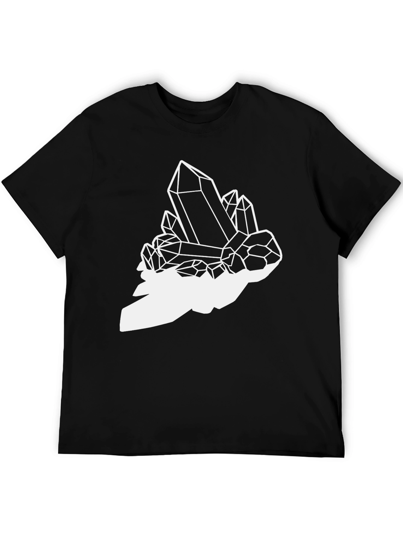 Black Crystal Cluster Graphic Tee - Black Cotton Blend view 5