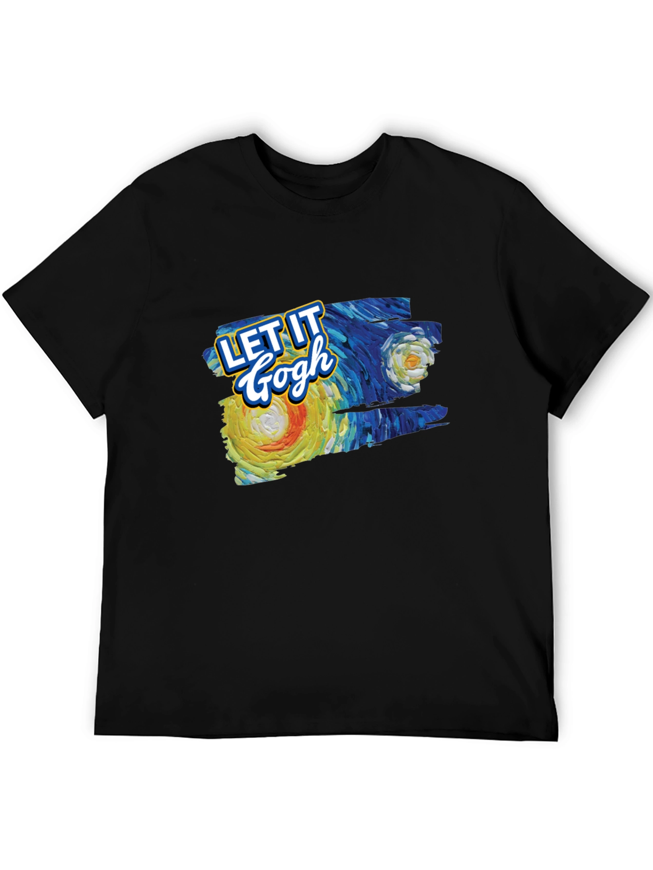 Black Let It Gogh T-Shirt - Artistic Tee view 5