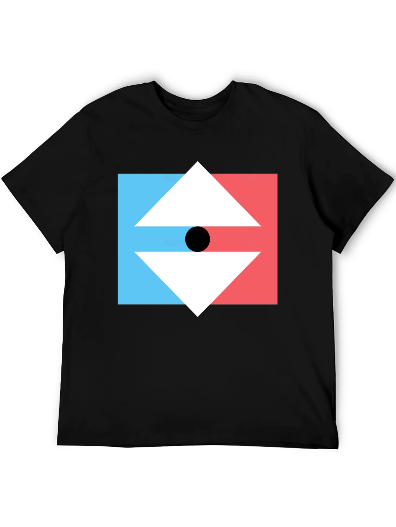 Black Geometric Arrow Graphic Tee - Men's Black T-Shirt view 5