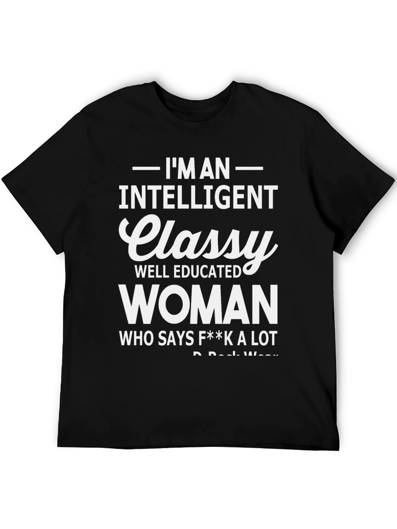 Black Intelligent Classy Woman T-Shirt view 5