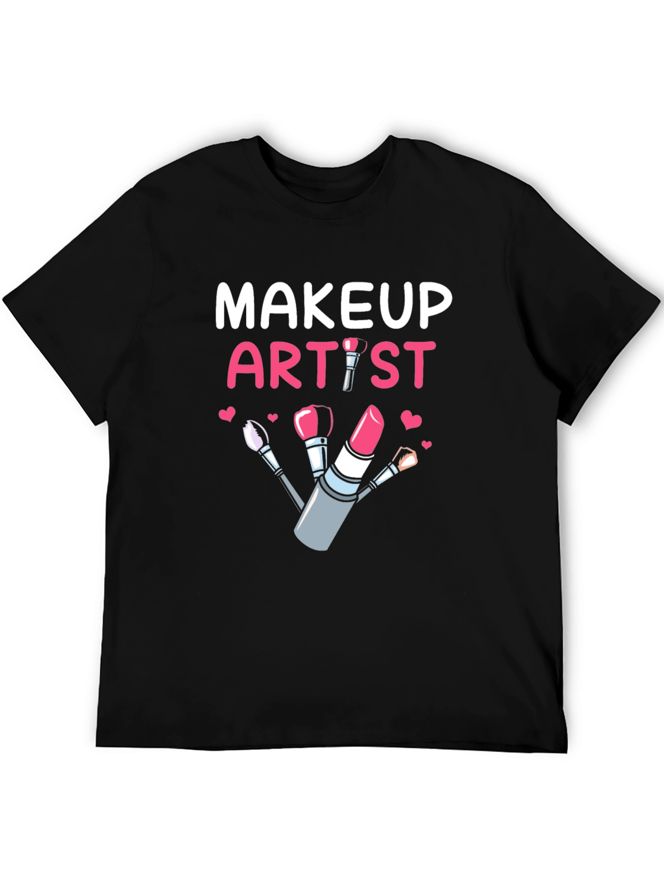 Black Makeup Artist T-Shirt - Cute Graphic Tee view 5