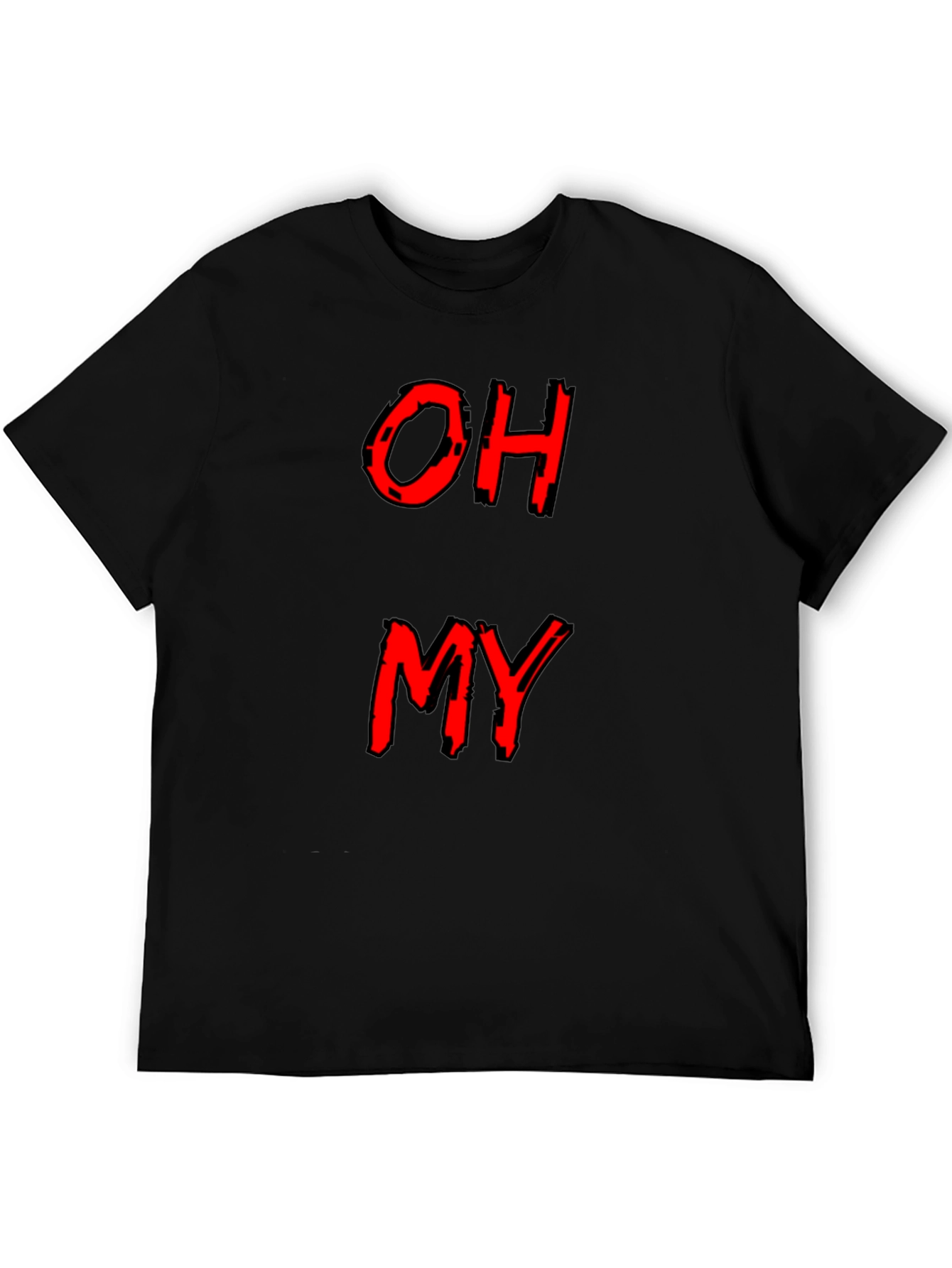 Black Oh My Graphic T-Shirt - Funny Men's Tee view 5