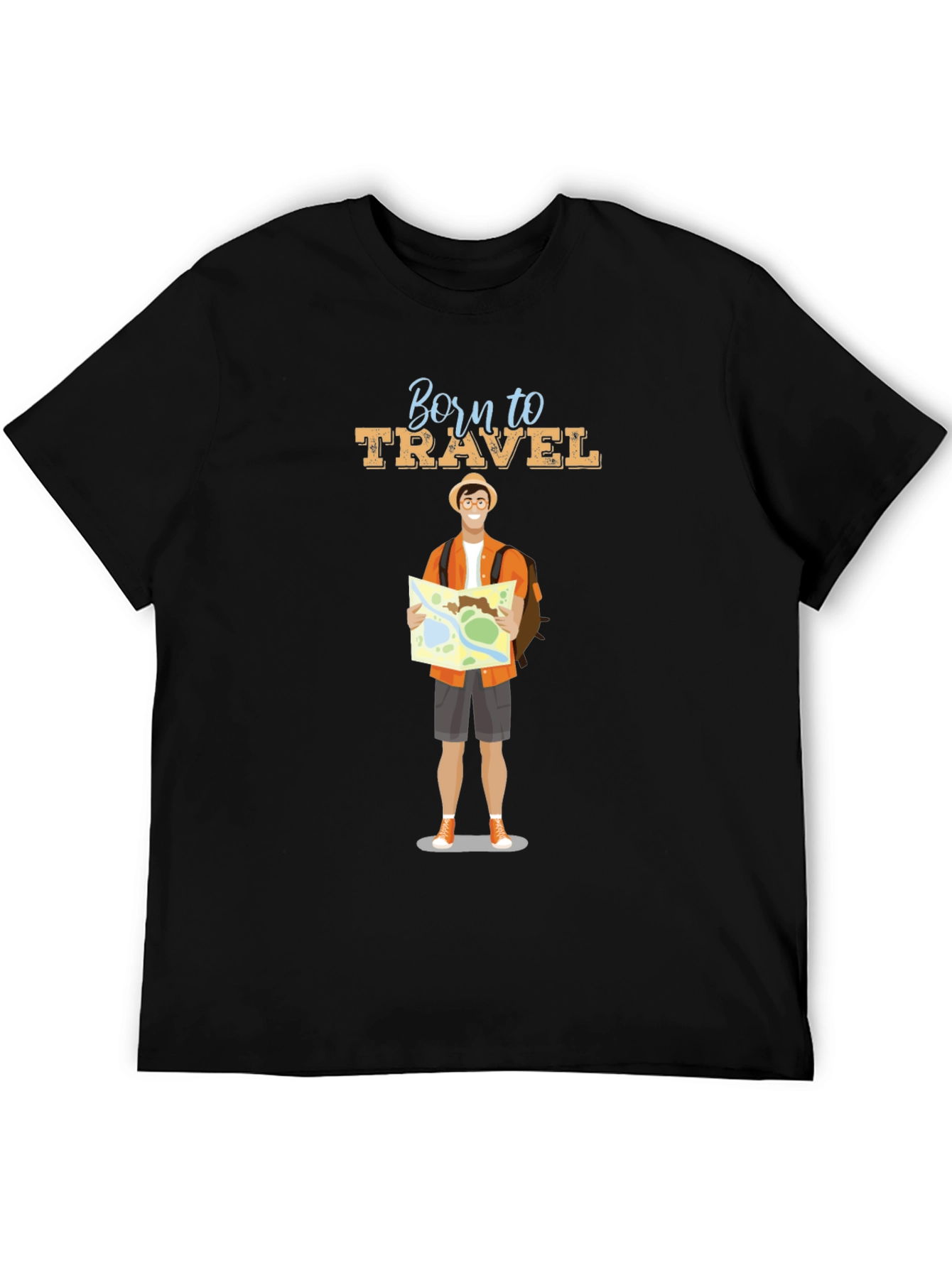 Black Born to Travel Graphic Tee - Adventure Awaits! view 5