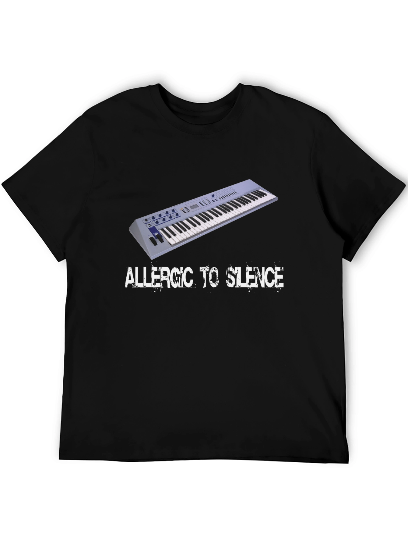 Black Allergic to Silence Black T-Shirt view 5