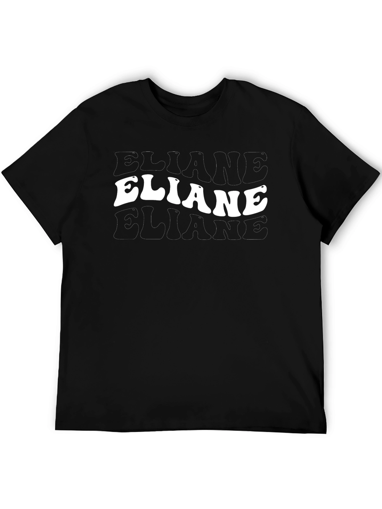 Black Eliane Retro Graphic T-Shirt view 5