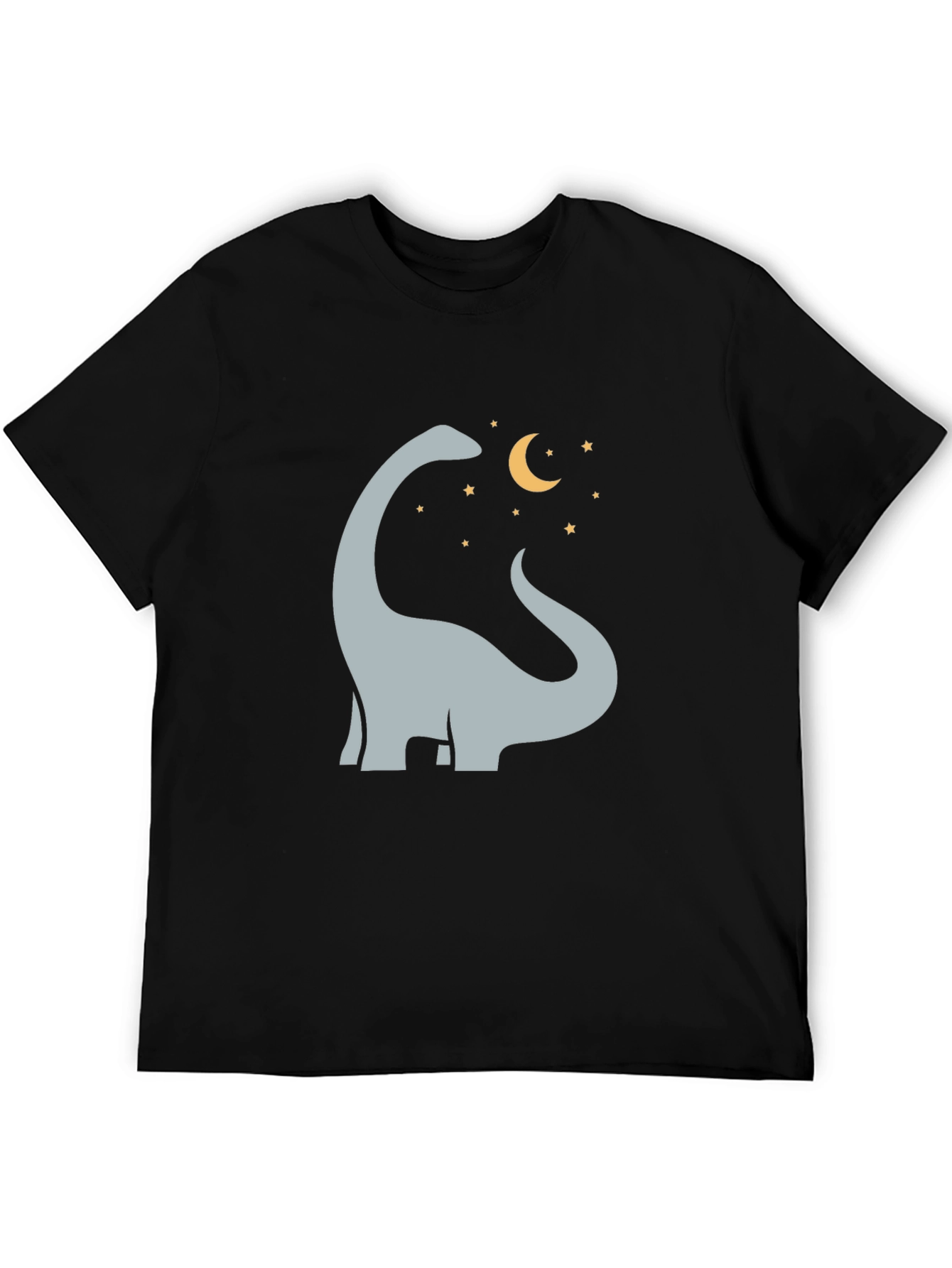 Black Dino Moon Graphic Tee - Stylish Black T-Shirt view 5
