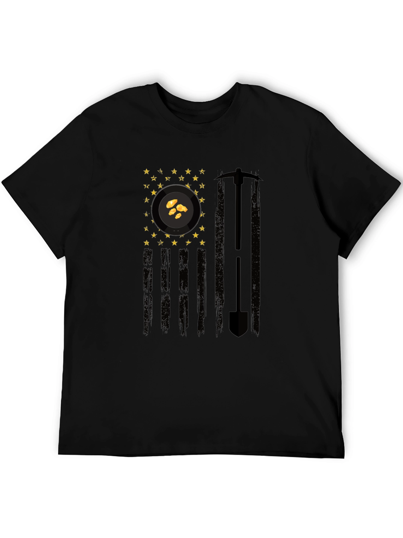 Black Gold Mining Flag Graphic Tee - Prospector's Pride view 5