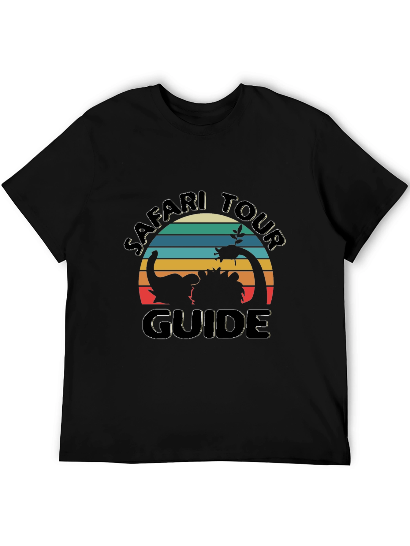 Black Safari Tour Guide Graphic Tee - Black Cotton view 5