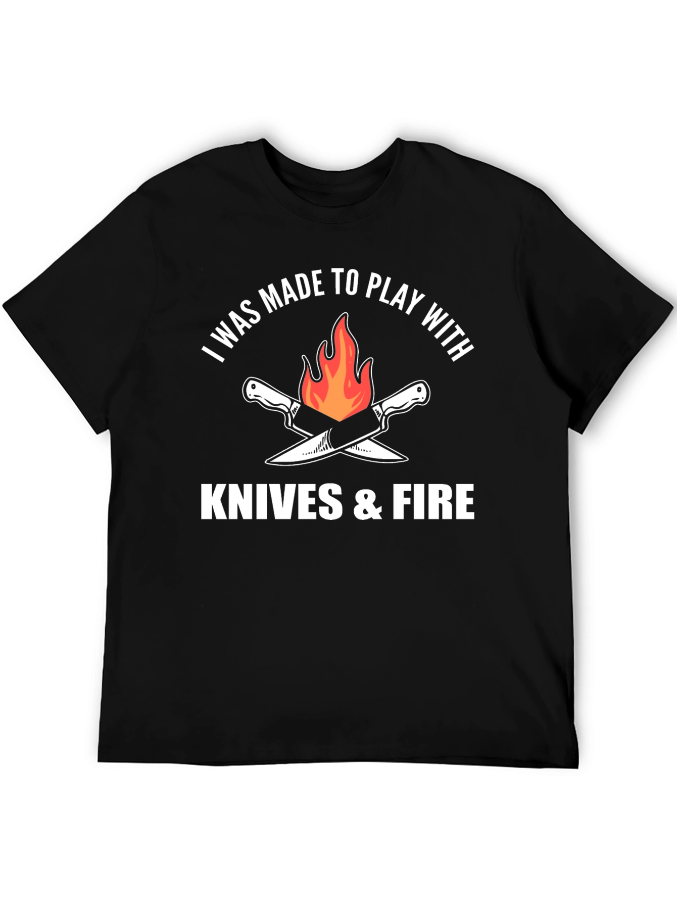 Black Knives & Fire Graphic Tee - Chef, Cooking, Barbecue view 5