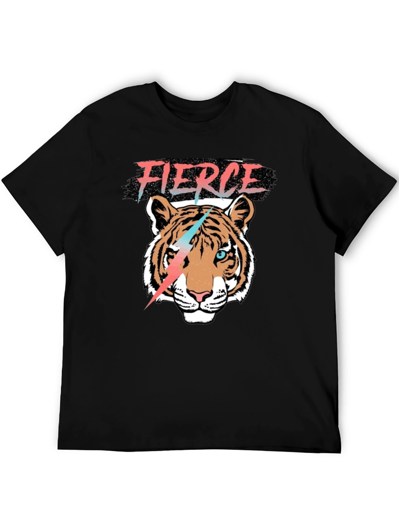 Black Fierce Tiger Graphic Tee view 5