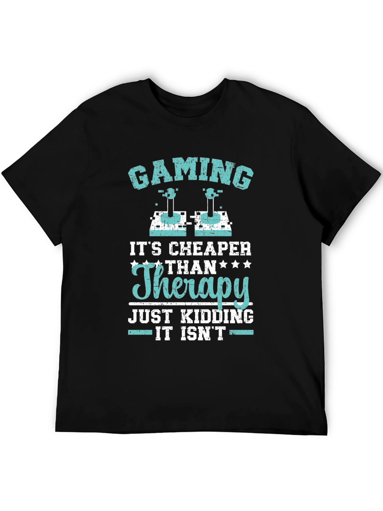 Black Gaming is Cheaper Than Therapy Graphic Tee view 5