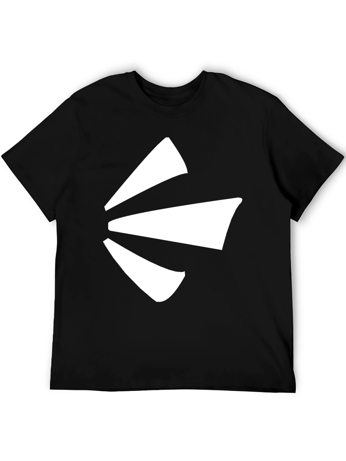 Black Black Tee with Abstract White Design view 5