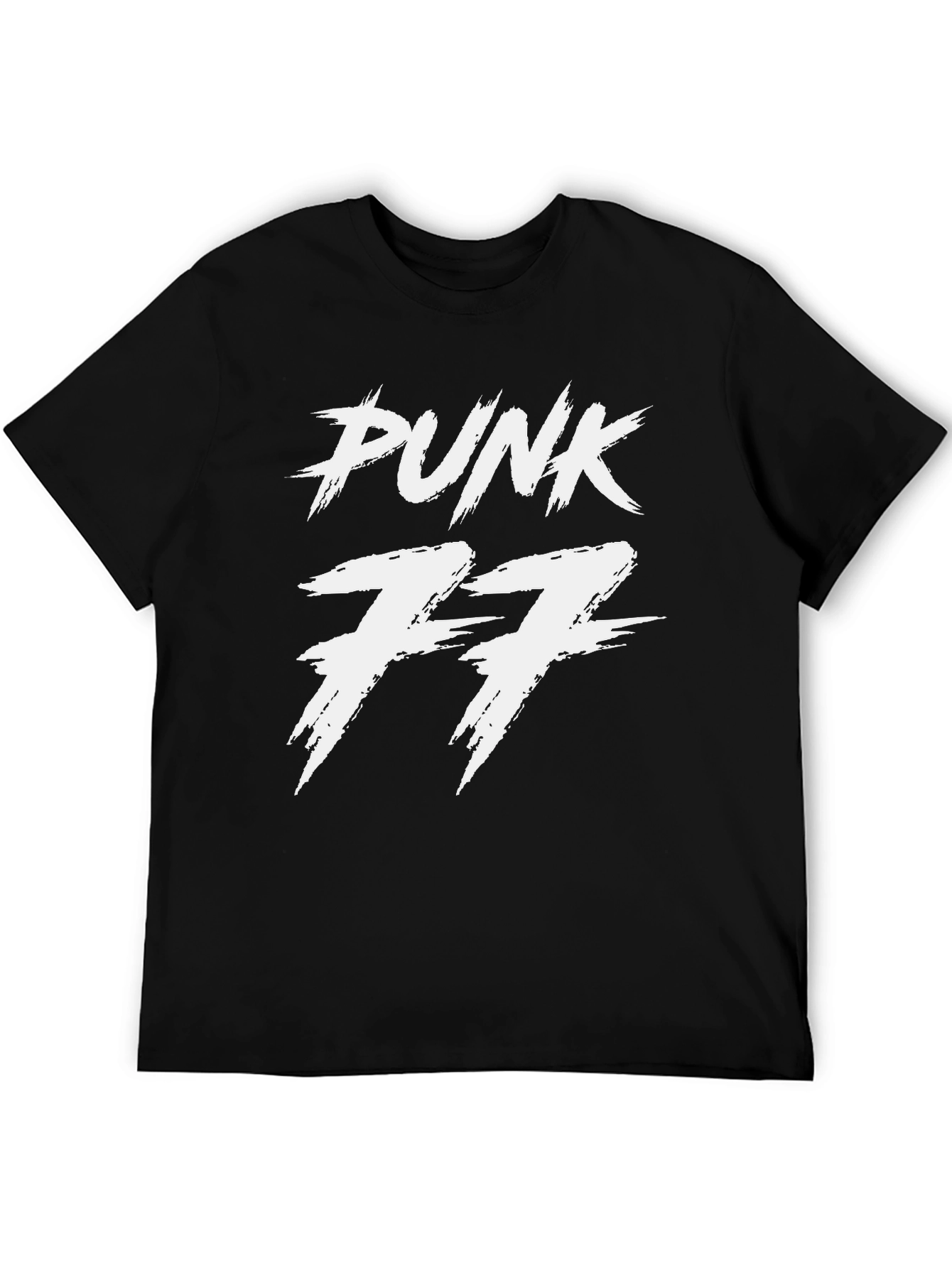 Black Punk 77 Black Graphic Tee view 5