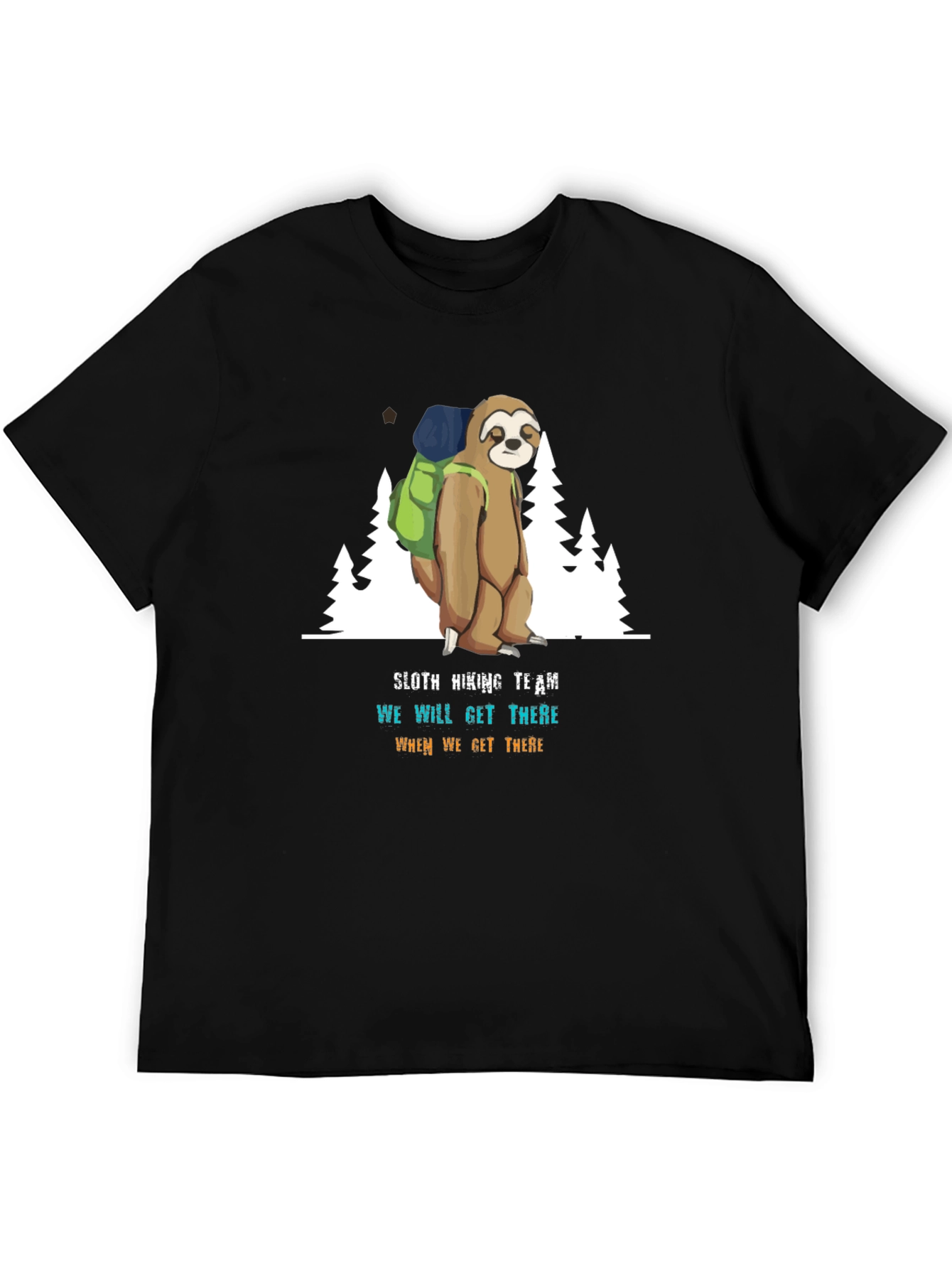 Black Sloth Hiking Team Graphic Tee - Relaxed Fit view 5