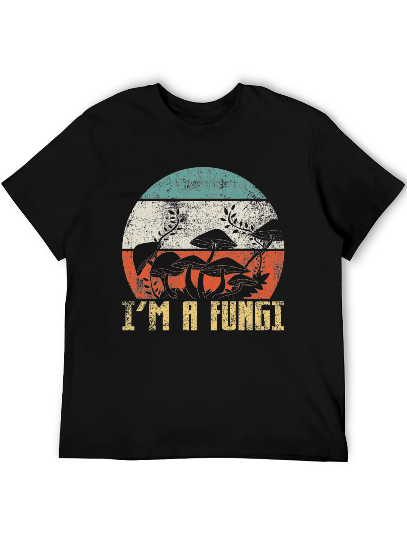 Black I'm a Fungi T-Shirt - Retro Mushroom Graphic Tee view 5