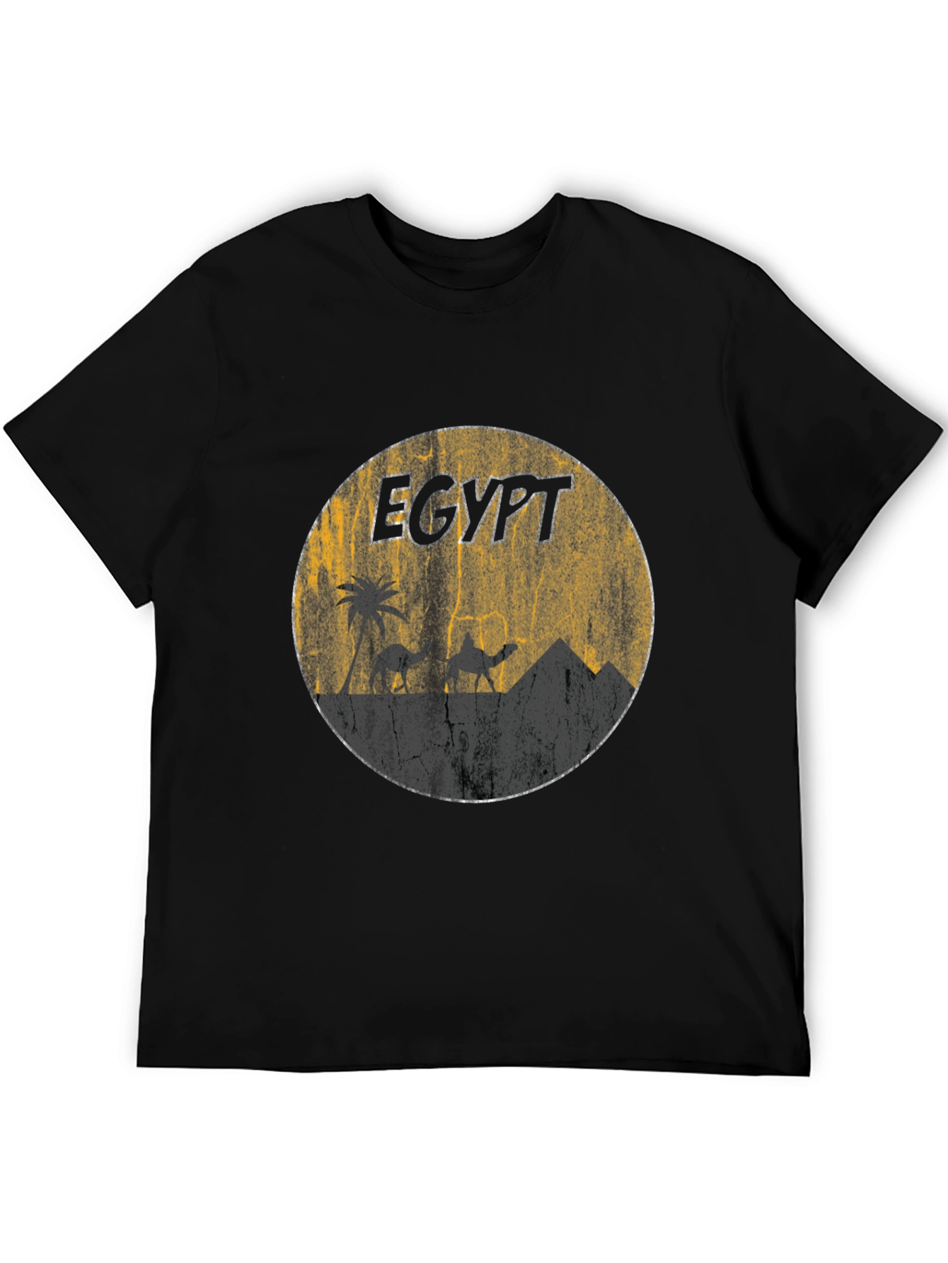 Black Egypt Vintage Graphic T-Shirt view 5