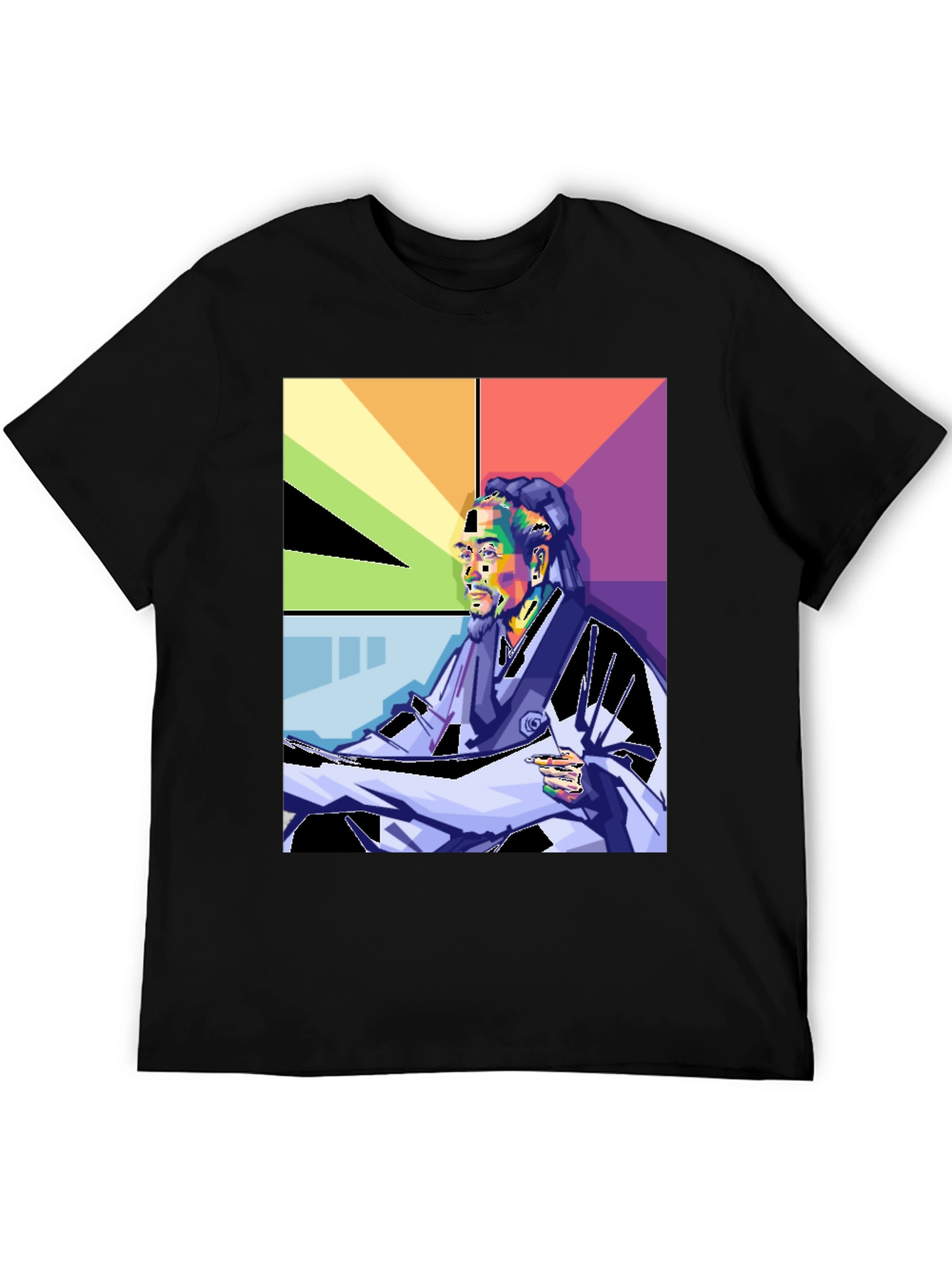 Black Snoop Dogg Pop Art Graphic Print T-Shirt view 5