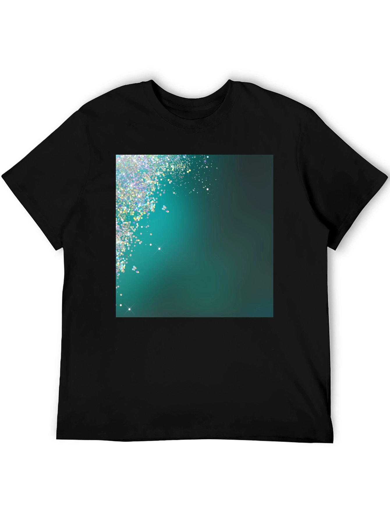 Black Sparkling Gradient Tee view 5