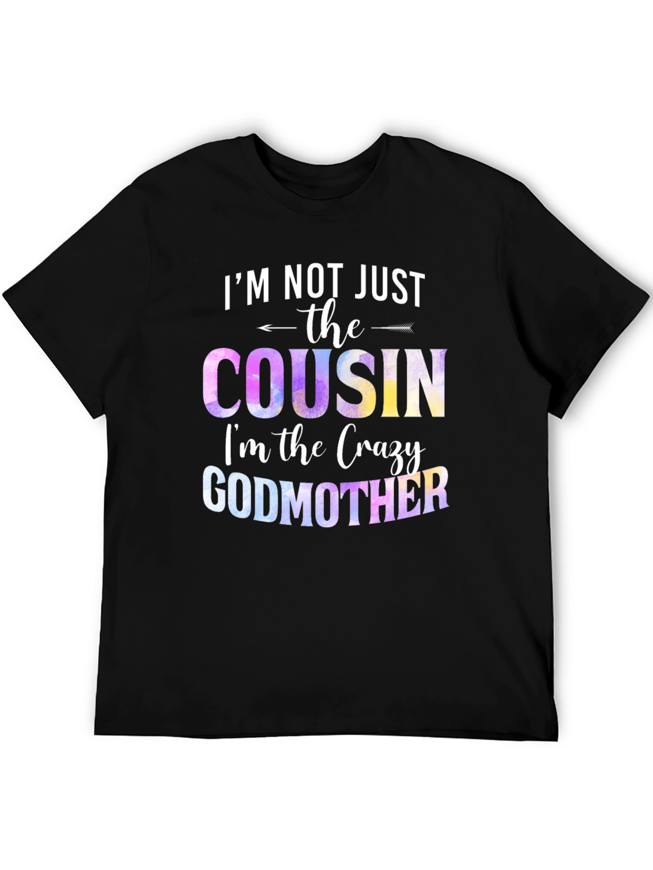 Black Crazy Godmother T-Shirt - Fun Novelty Tee view 5
