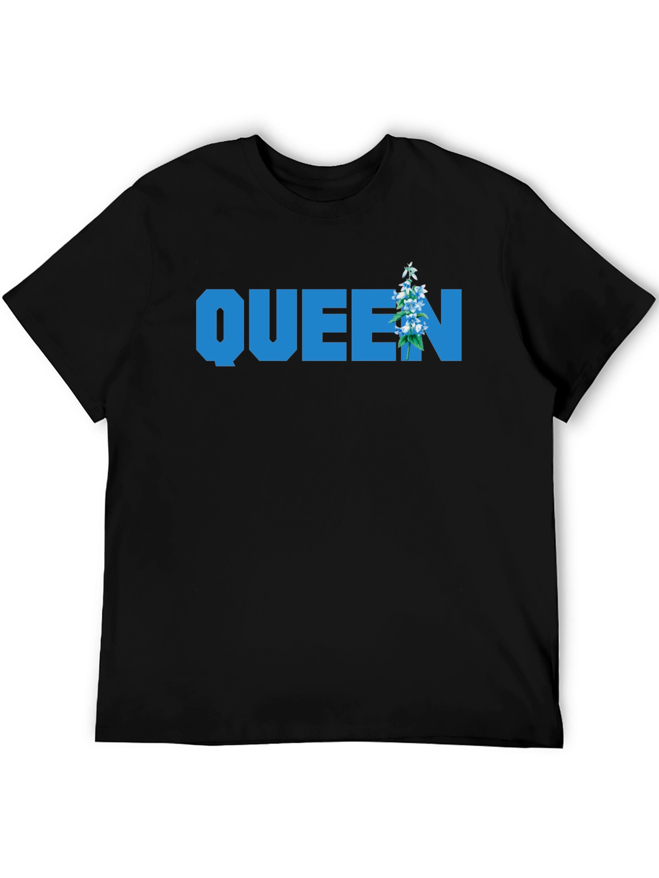 Black Floral Queen Graphic Tee -  Classic Comfort view 5