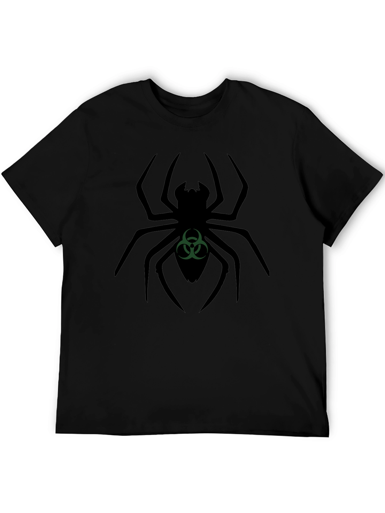 Black Biohazard Spider Graphic T-Shirt view 5