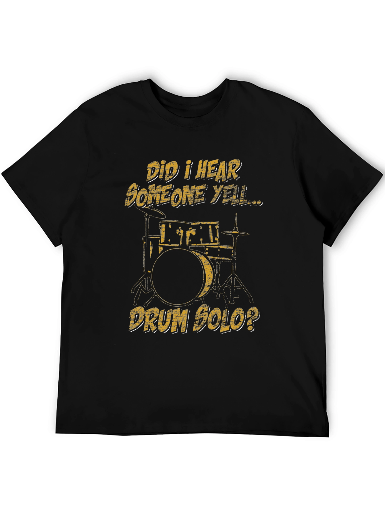 Black Drum Solo T-Shirt - Musician Humor Tee view 5