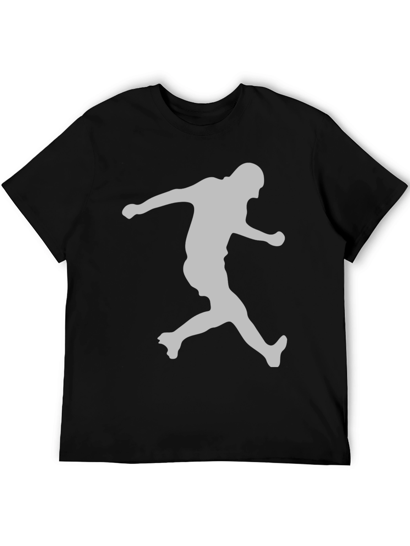 Black Men's Black Graphic Tee - Silhouette Print view 5