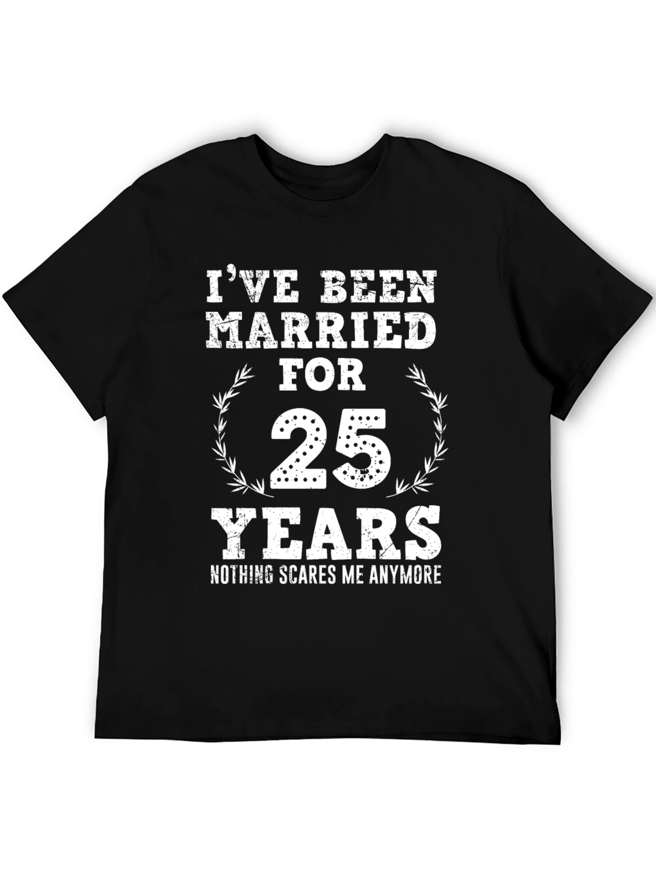 Black Married 25 Years Funny Graphic Tee view 5