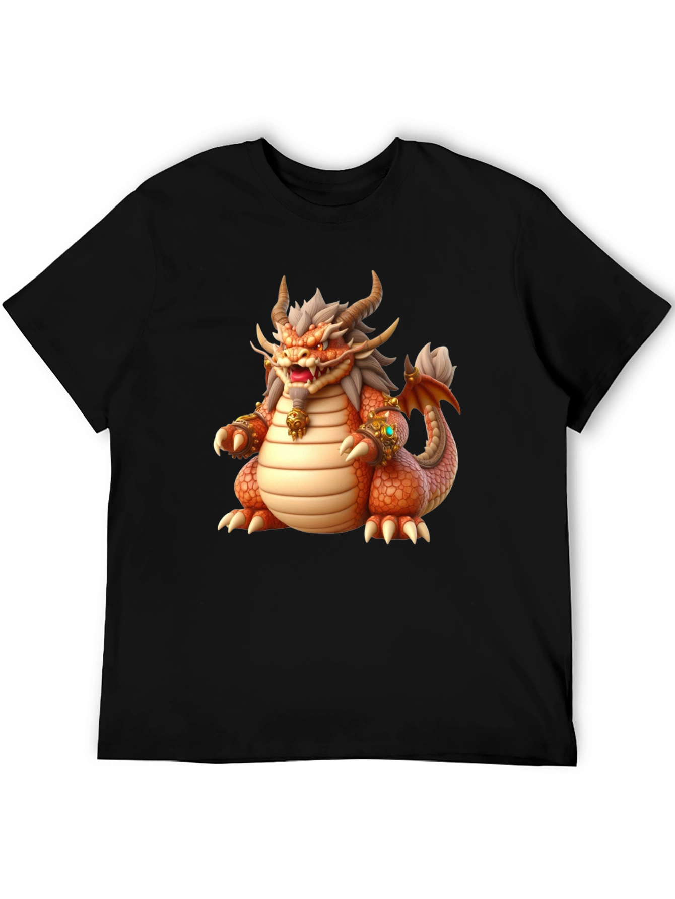 Black Dragon Graphic Tee - Fantasy Print view 5