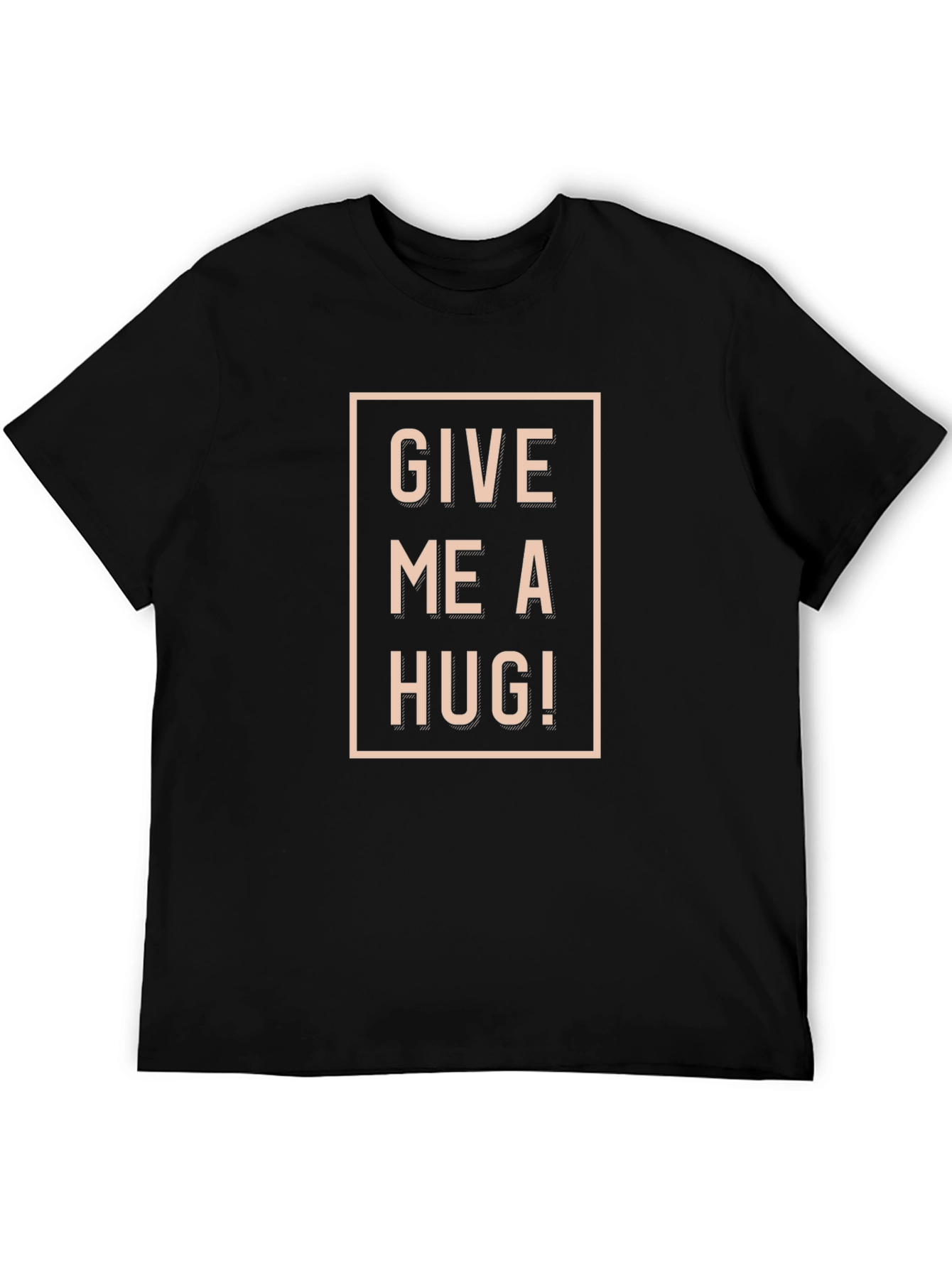 Black Give Me a Hug T-Shirt - Classic Crew Neck Tee view 5