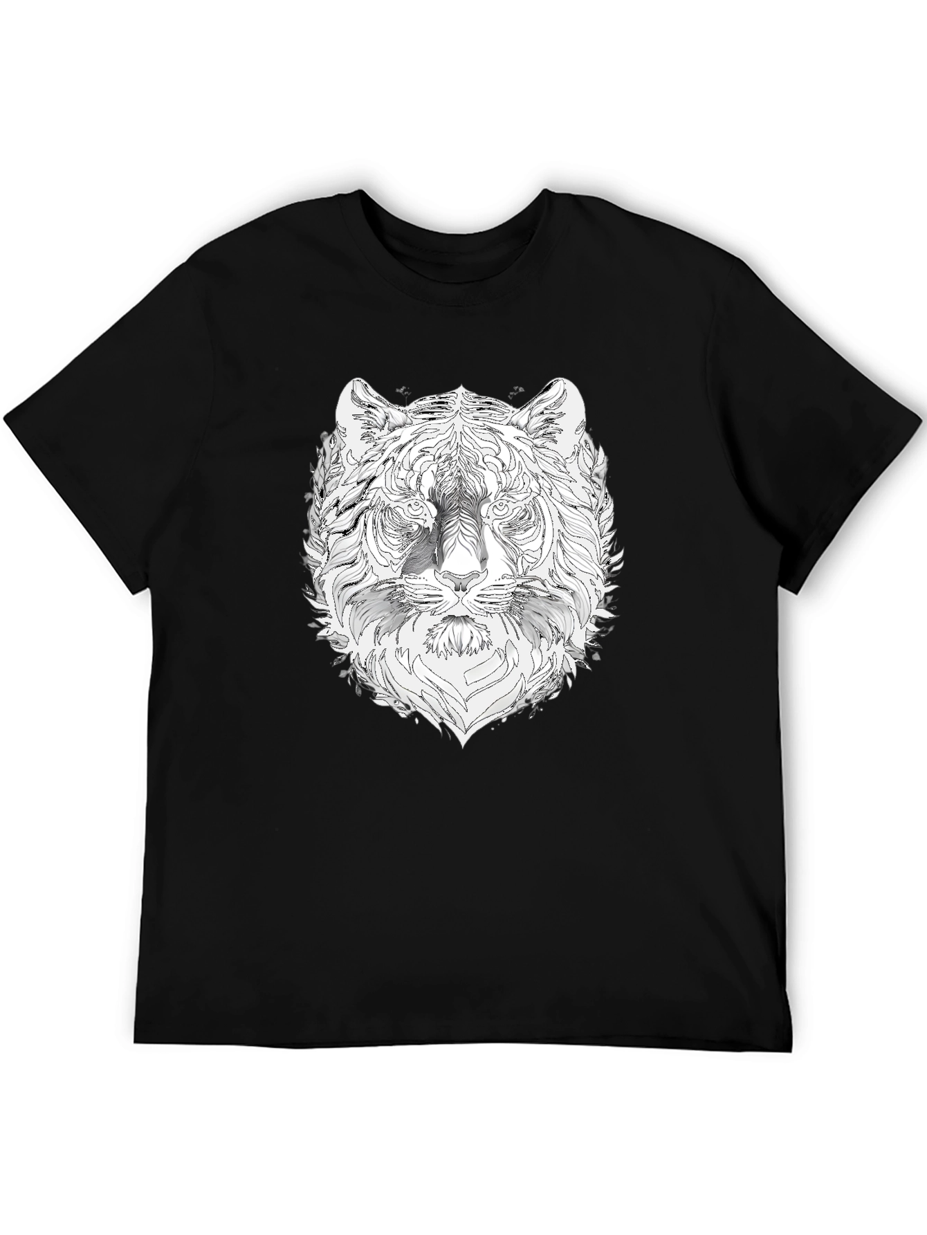 Black Tiger Graphic Black T-Shirt - Stylish Men's Tee view 5