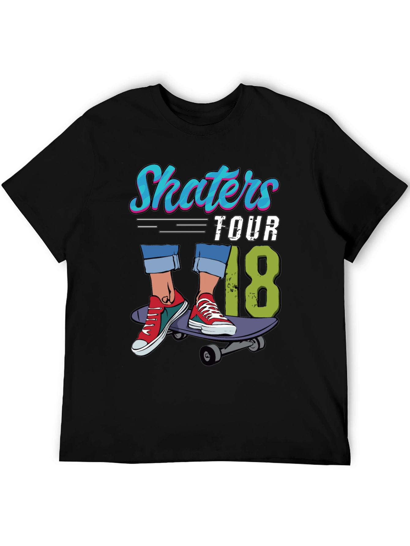 Black Skaters Tour '18 Graphic T-Shirt view 5